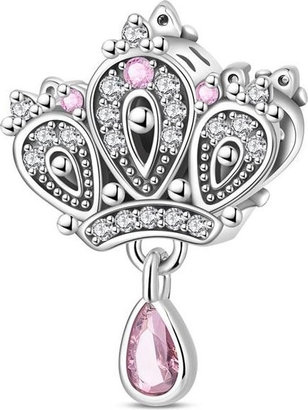 Charm Anhänger 925 Silber, Perle, Zirkonia, Damen - Bild 1