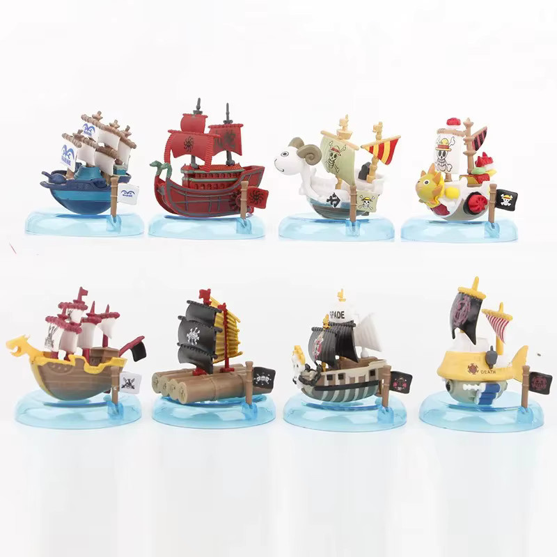 Bandai One Piece Luffy Mini Piratenschiff, Actionfigur, 8-teiliges Set - Bild 2