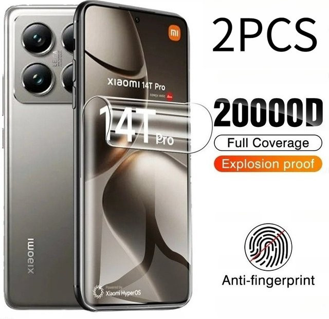 2 Stück Hydrogel-Displayschutzfolie für Xiaomi 15S Pro 14T Pro 13T Pro 13 Ultra 12T, klare Vollabdeckung und kratzfest - Bild 1