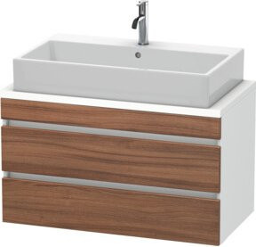 Duravit Waschtischunterschrank Com DuraStyle in Braun, Wandmontage, 2 Schubladen, B: 90 cm, T: 47,8 cm, H: 51,2 cm - Bild 1