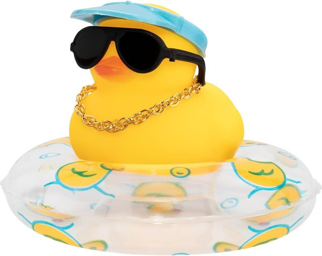 Binchi Outdoor Product Kamera-Ente Armaturenbrett Dekorationen, mit Mini-Hut, Schwimmring, Halskette und Sonnenbrille - Bild 1