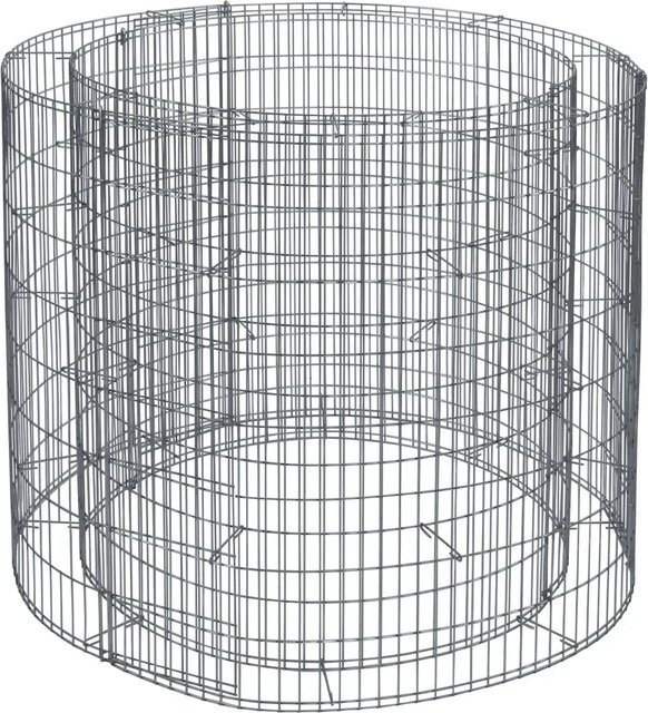 Bellissa Gabionen-Hochbeet Rund, Farbe: Grau, Höhe: 80 cm, Durchmesser: 92 cm - Bild 1