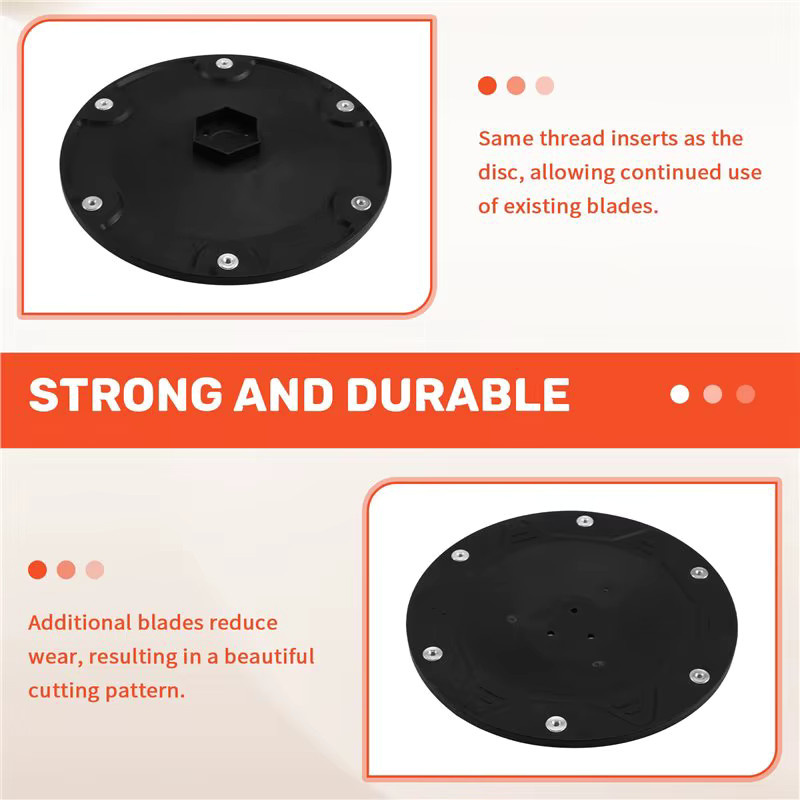 Mar.Blade Disc Akku-Rasentrimmer für ECOVACS Goat O500, O800, O1200, G1-800, G1-2000, G1 mit Trimmerklingen in Schwarz (187 mm) - Bild 5