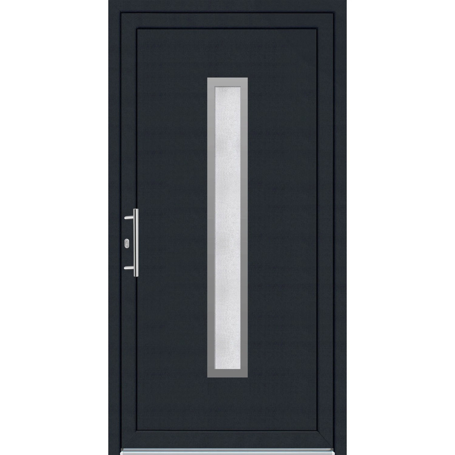 Panto Kunststoff-Haustür modern mit Glaseinsatz Weiß-Anthrazit B: 110 cm, H: 210 cm, DIN Links - Bild 2