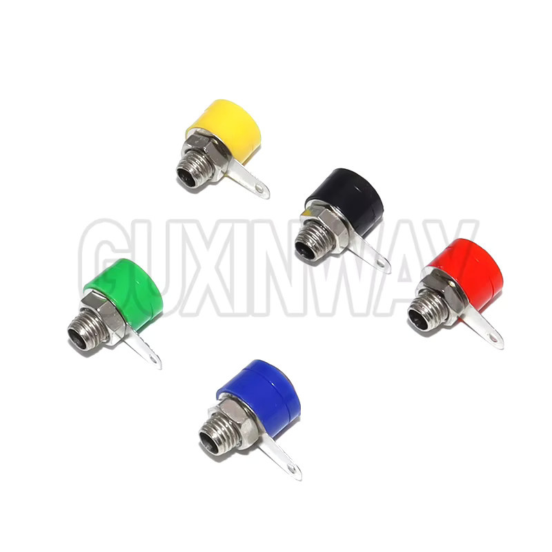 GUXINWAY Banana-Stecker Set mit 10 Stück in Grün, Rot, Blau, Schwarz und Gelb, 4 mm Banana Binding Post Buchse Adapter für DIY-Projekte - Bild 2