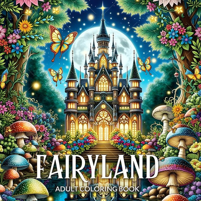 FAIRYLAND Malbuch für Erwachsene, Fantasy, Pappe / Karton - Bild 1
