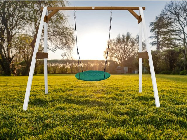 AXI Nestschaukel Summer aus Hemlock-Holz in Weiß-Braun, B/T/H: 160 x 254 x 207 cm - Bild 1