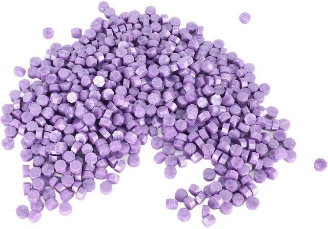 Geruchlose und rauchfreie Siegelwachsperlen von Igeteck in Violett zum schnellen Versiegeln von Umschlägen - Bild 1