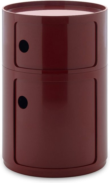 Kartell New Componibili Big 2 Elemente Aufbewahrungssystem aus Kunststoff in Rot - Bild 1