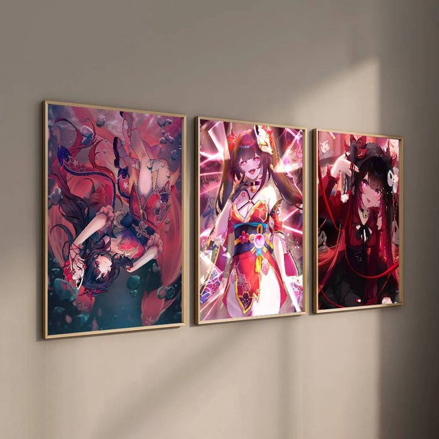 Kayou Honkai Star Rail Sparkle Poster, selbstklebender wasserfester Papieraufkleber, Wanddekoration, B/H: 15 x 15 cm, Mehrfarbig - Bild 1