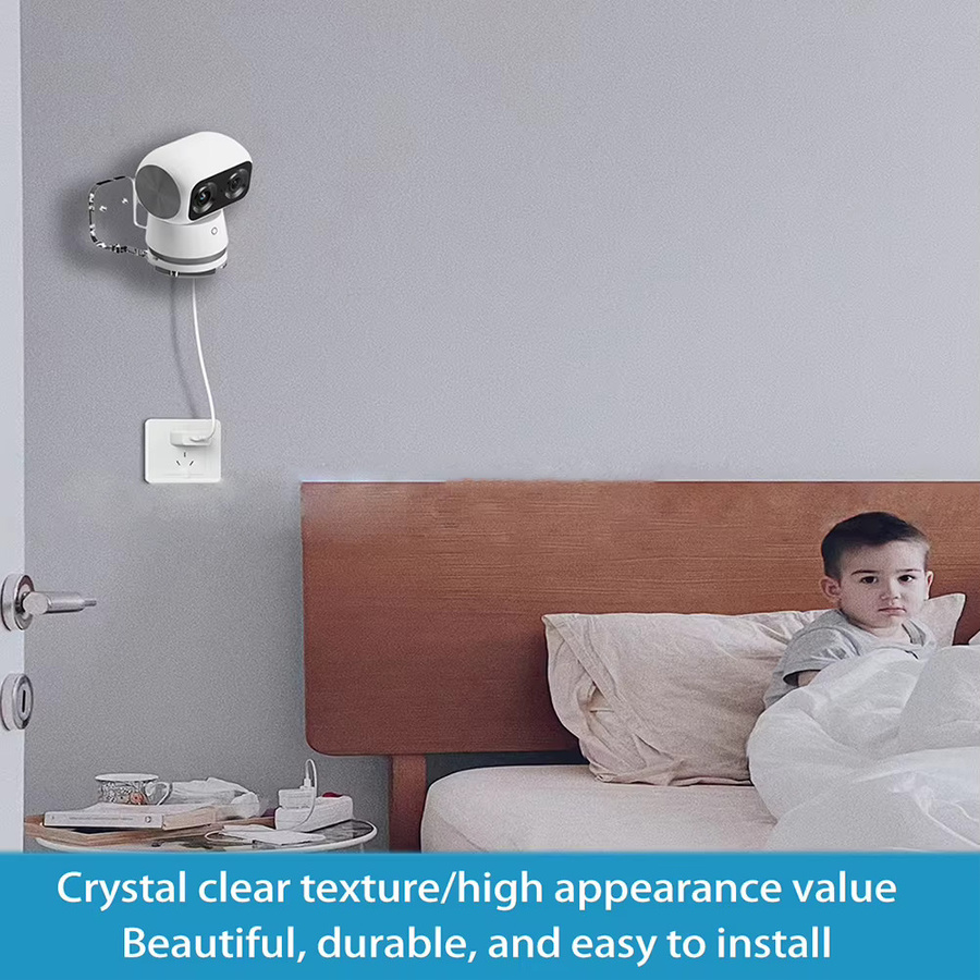 APWIKOGER Wandhalterung aus Acryl für Eufy Security Indoor Cam S350, transparent, ohne Bohren - Bild 4