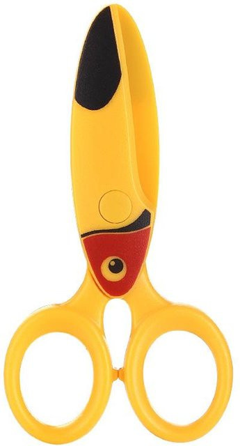 Yiran toy Sicherheits-Schere für Kinder mit Tier-Cartoon-Design in Gelb - Bild 1