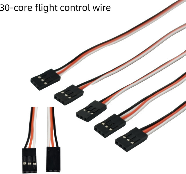 10er Set Z-SEN Servo Verlängerungskabel mit JR Stecker für Flight Control Linien in den Längen 100 mm, 150 mm, 200 mm, 300 mm und 500 mm - Bild 1