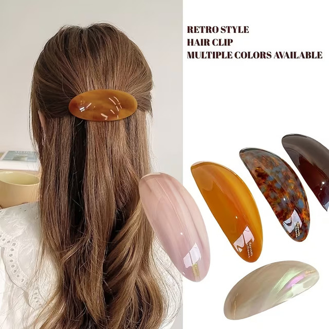 Haarspangen, oval, Retro - Bild 1