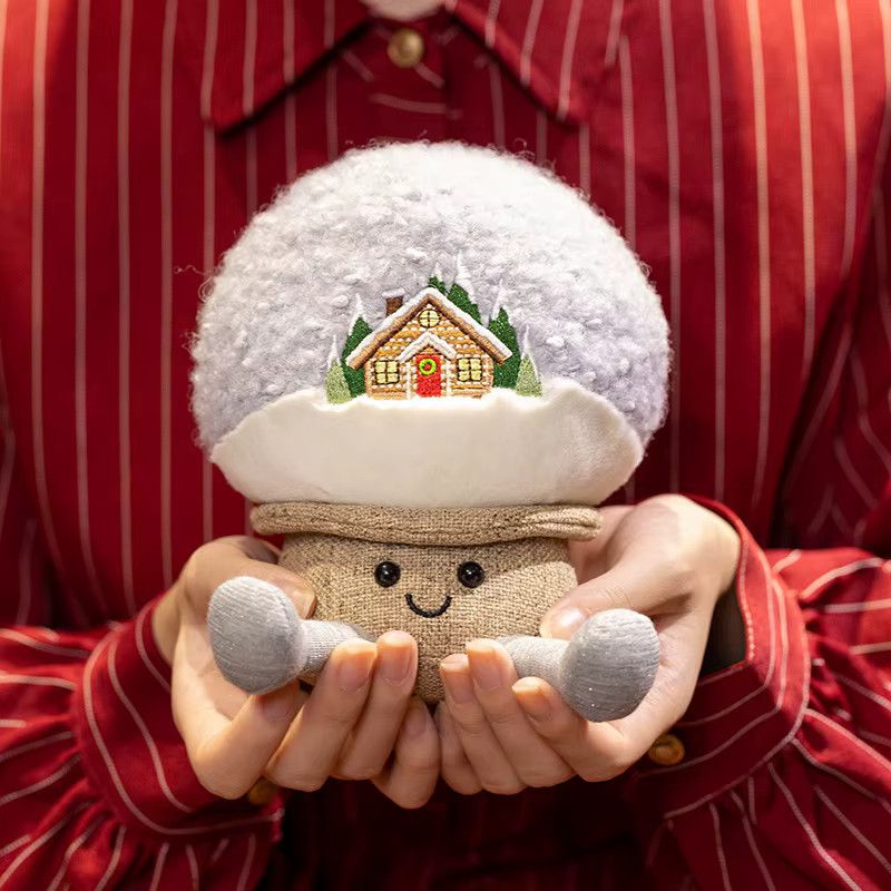 Kawaii Weihnachts Plüschtier Set von Potdemiel mit Baum, Schneekugel und grünem Apfel als weiche Stoffpuppen und kuschelige Weihnachtsdekoration für Mädchen - Bild 5