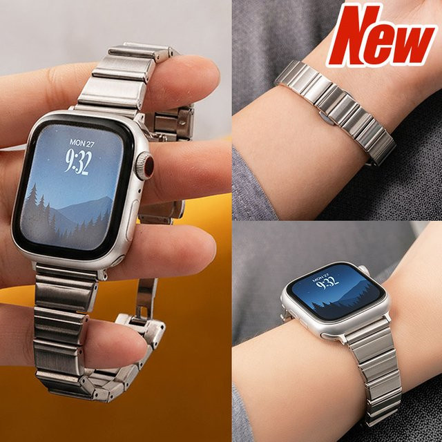 CAOWTAN Uhrenarmband Edelstahl, Silber, Unisex - Bild 1