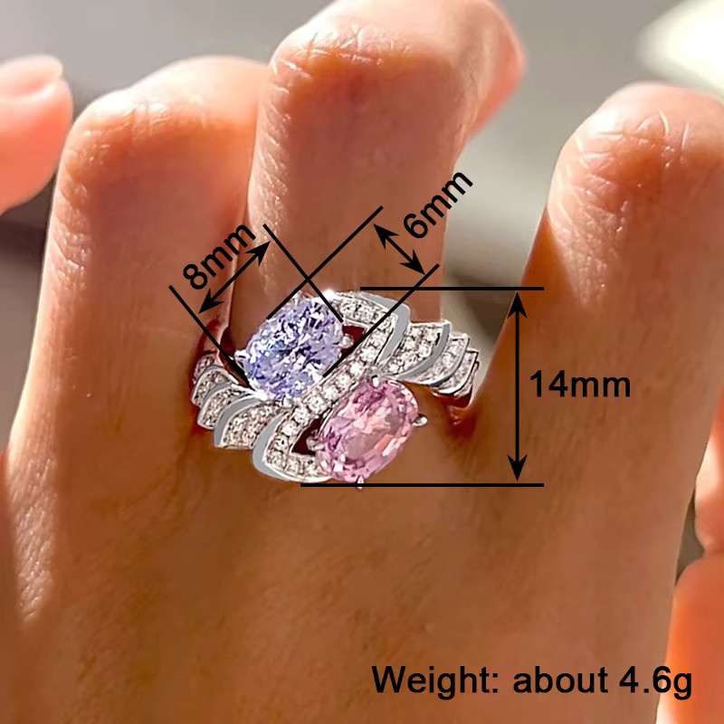 Huitan Charming Ringe, Silber, Zirkonia, Damen - Bild 2