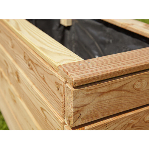KIEHN-HOLZ Pflanzkasten aus unbehandeltem Lärchenholz in Beige, B/T/H: 40 x 40 x 43 cm - Bild 2