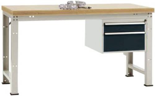 Manuflex Werkbank TP5464.7016 in Anthrazit aus Stahl und Holz, B/T/H: 180 x 70 x 80 cm - Bild 1