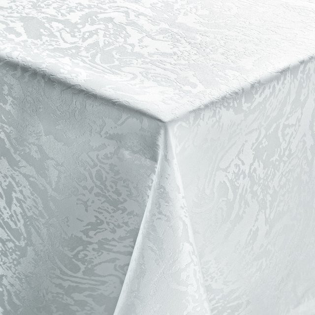 PULSIVA Tischdecke Marmor Design in Weiß, quadratisch, B/L: 130 x 130 cm - Bild 1