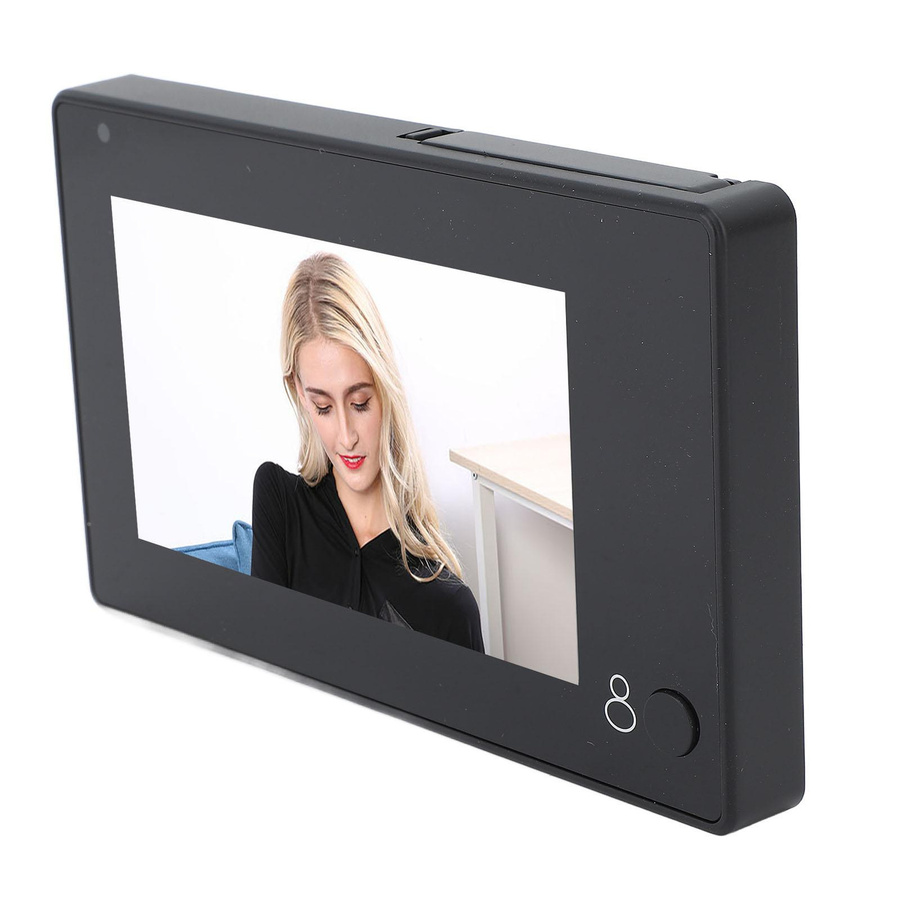 Igeteck Intelligenter Türspion mit 4,3-Zoll-Bildschirm, 2 MP 720P HD Weitwinkel-Nachtsicht-Gucklochkamera in Schwarz - Bild 4