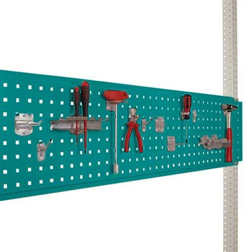 Manuflex AS1702.5021 Werkzeug-Lochplatte für PACKPOOL aus Stahl, Nutzhöhe: 300 mm, für Tischbreite: 1500 mm - Bild 1