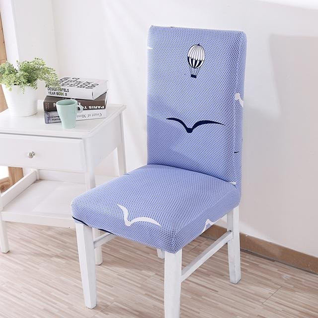 Schmutzabweisender Esszimmerstuhlbezug aus Spandex-Stoff in Blau für moderne Küchen und Restaurants - Bild 1