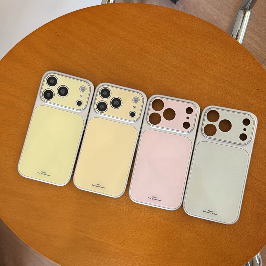Exquisite Macaron Schutzhülle mit Silberkante für Apple iPhone 17 16 15 14 Pro Max in Blau und Silber - Bild 3