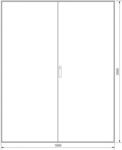 Hager Anreihstandverteiler aus Stahl in Lichtgrau, B/T/H: 160 x 40 x 200 cm - Bild 1