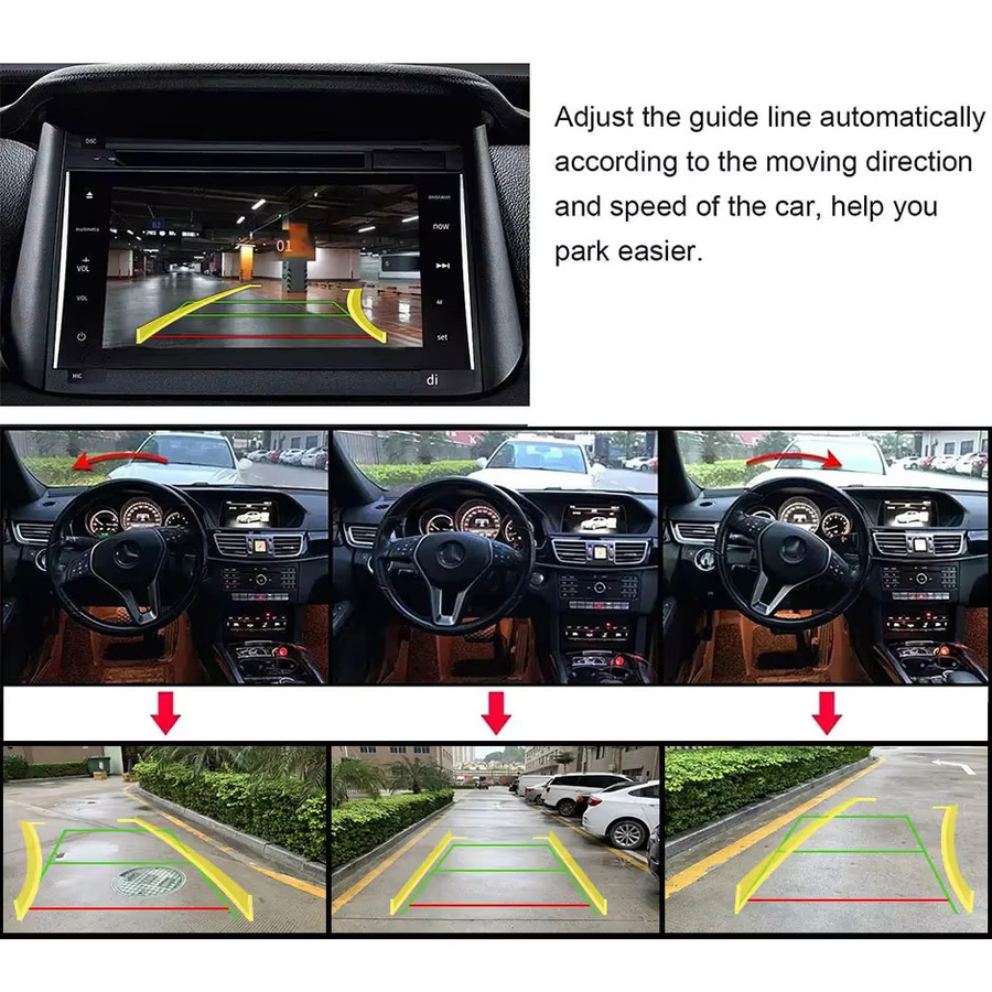 Youneefa Rückfahrkamera für Chevrolet Cruze (2010-2014) in Schwarz mit Full HD Nachtsicht und dynamischer Flugbahn - Bild 3