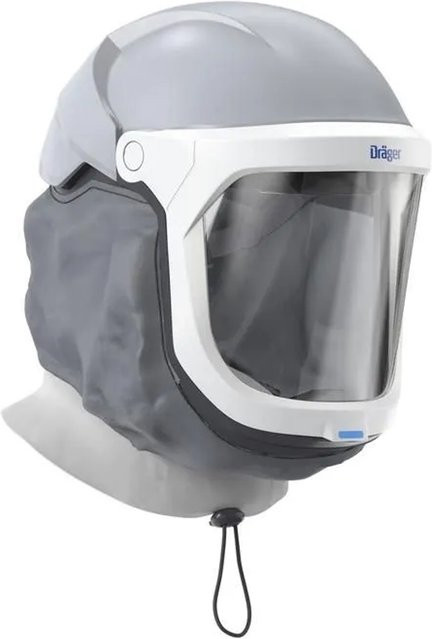 Dräger Sicherheitshelm für Kopf- und Atemschutz mit PC-Visier und Halsabschluss Grau mit X-plore 8000 Gebläsefiltergerät - Bild 1