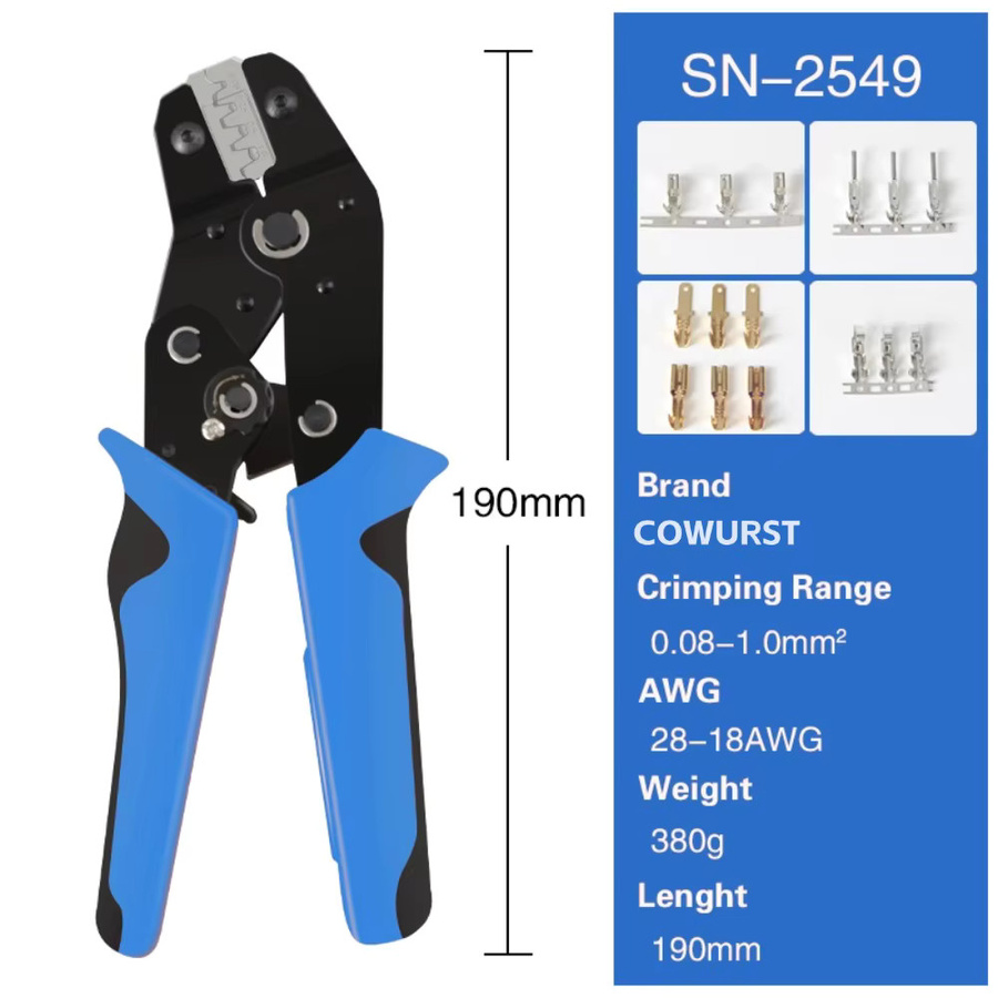 Cowurst SN-2549 Terminal-Crimpzangen-Set, selbstjustierende Handcrimpzange für PH2.0 und XH2.54 Drahtverbinder-Crimpwerkzeug - Bild 2