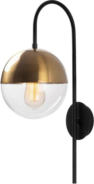 Opviq Wandleuchte Bastos in Bronze und Schwarz aus Metall und Glas mit E27 Fassung, B/H/T: 31 x 57 x 15 cm - Bild 1