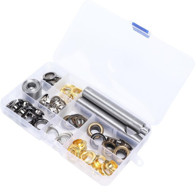 Wosawe Ösenwerkzeug-Set 12mm aus galvanisiertem Metall in Grau und Silber - Bild 1
