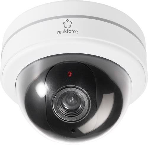 Renkforce Kamera-Attrappe mit blinkender LED in Weiß - Bild 1
