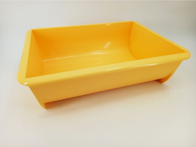 Scaritech Rechteckiger Teigbehälter Neo Modell mit abgerundeten Ecken, Orange, 20000 ml, 10er Pack - Bild 1