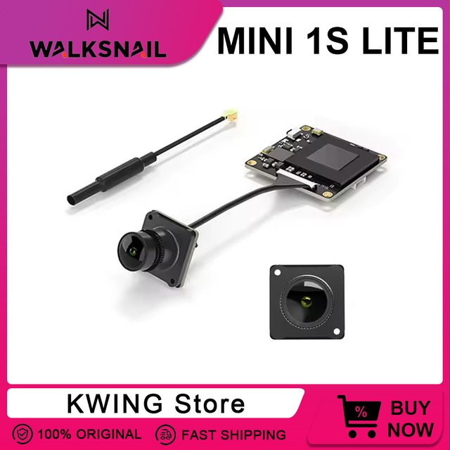 Walksnail Avatar HD Mini 1s Lite Kit mit Avatar Lite Kamera für FPV Freestyle Tinywhoop und Cinewhoop Drohnen in Schwarz - Bild 1
