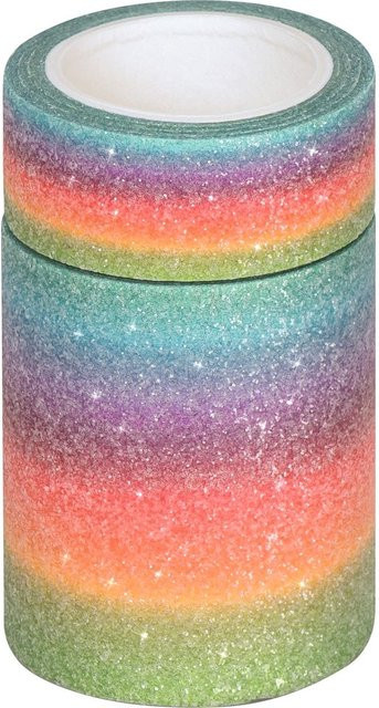 Heyda Washi Tape Pastell Rainbow Glitter Multicolor aus Papier - Bild 1