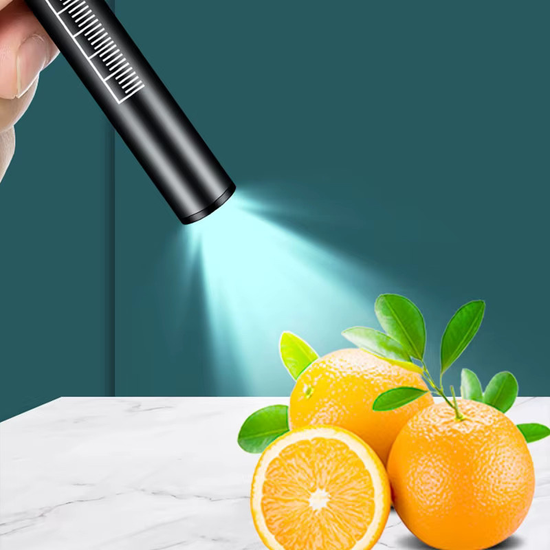 Alonefire 2er-Set Mini 2-in-1 LED-Stiftlampe aus Aluminium, USB wiederaufladbar, Schwarz - Bild 4