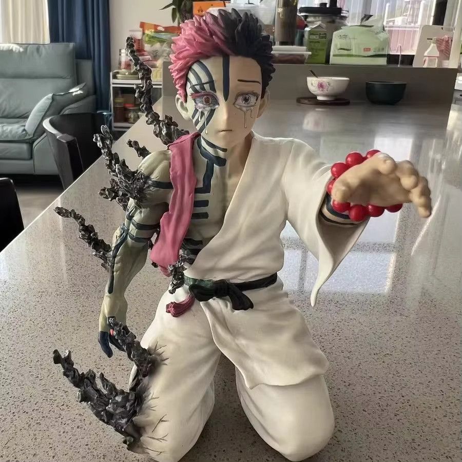 Bandai Anime Figur Akaza Hakuji aus Dämon Slayer als PVC Desktop Ornament, Höhe: 17 cm, Multicolor - Bild 2