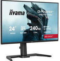 Iiyama G-Master GB2471HSU-B1 Red Eagle Gaming-Monitor, 60,5 cm (23,8 Zoll), FullHD, Fast-IPS, 240Hz, Schwarz (matt), HDMI, DisplayPort, G-Sync kompatibel, USB-Hub - Bild 1