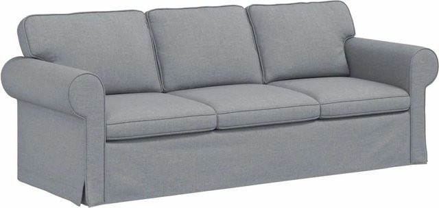 vidaXL Sofa Hellgrau mit Stoffbezug und Metallrahmen B/T/H: 215 x 82 x 80 cm - Bild 1