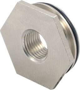 Riegler Gewindeanschlussbuchse SYNTESI BG 1, G 1/4 in Silber inklusive 2 Schrauben - Bild 1