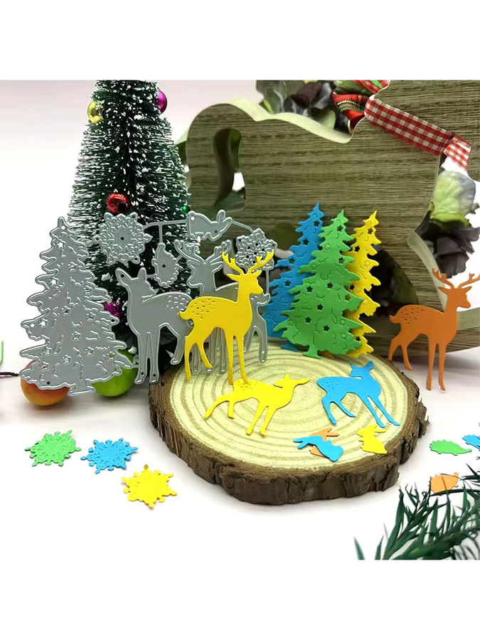 Metall-Stanzformen-Set mit Pflanzen- und Tierkarussell-Motiven für DIY Scrapbooking, Kartenherstellung und Prägung - Bild 3