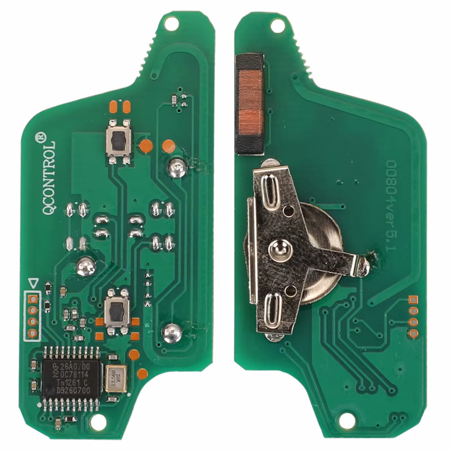 Jingyuqin Fernbedienung Autoschlüssel 433 MHz PCF7941 in Schwarz passend für Citroen C2 C3 C4 C5 Berlingo Picasso ID46 CE0523 ASK 2 Tasten VA2 Blabe - Bild 4