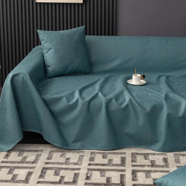 Wasserdichter Sofa-Handtuchbezug von Super Six aus Samt, rutschfest und waschbar, B/H: 90 x 210 cm - Bild 1