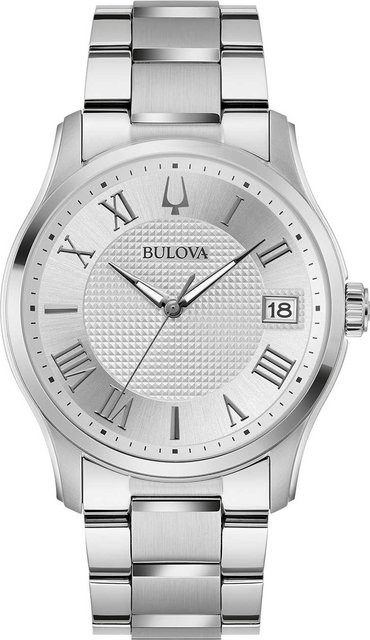 Bulova Herrenuhr Wilton, Quarz, Edelstahl, 41 mm, Silber - Bild 1