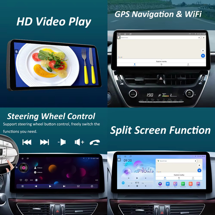 KJ-NAVI Android Multimedia Radio Player mit 12,3 Zoll Display für Mercedes Benz Vito W447 (2014–2022), Wireless Carplay und Wi-Fi, Schwarz - Bild 2