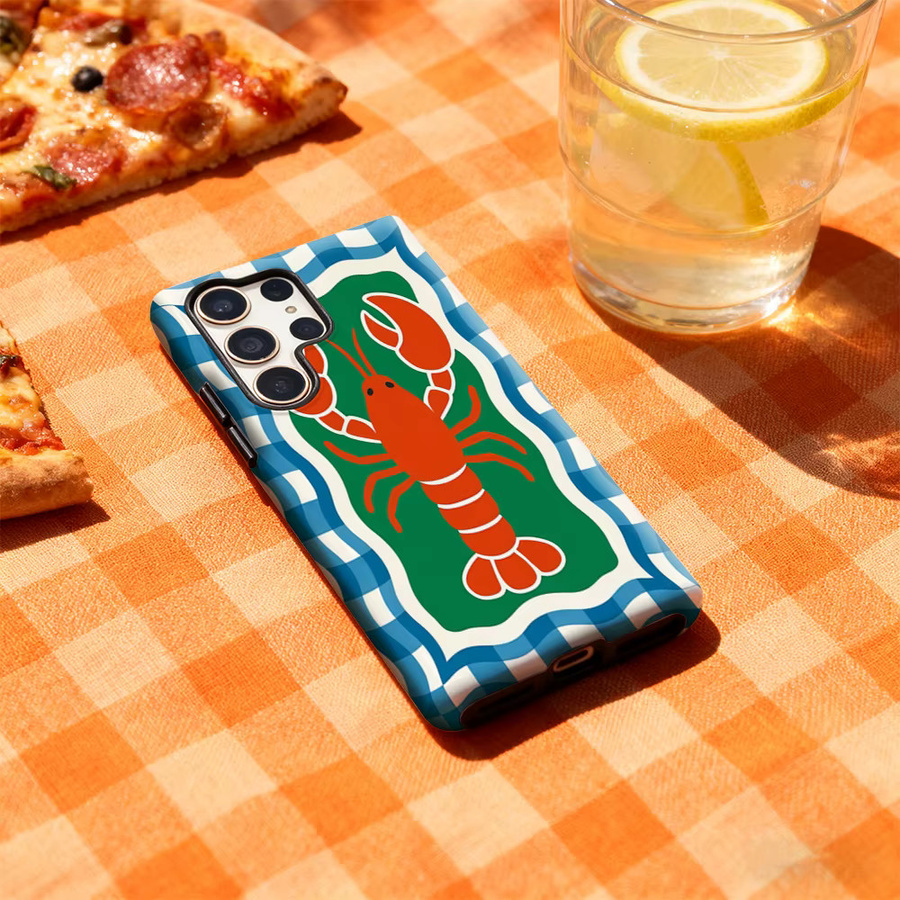 Gingham Hummer Handyhülle für Samsung Galaxy S25 Ultra, S24 und S23 Ultra Plus mit glänzender doppellagiger Rückseite in Multicolour - Bild 3