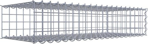 Gabiona Anbaukorb Typ 2 aus Stahl, silbergrau, B/T/H: 20 x 40 x 100 cm, Maschenweite 5 x 5 cm - Bild 1